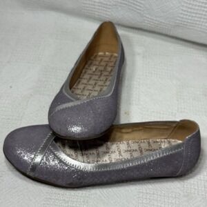 Vionic Caroll  Women's Size 7 Purple Metallic Ballet Shoes Flats‎